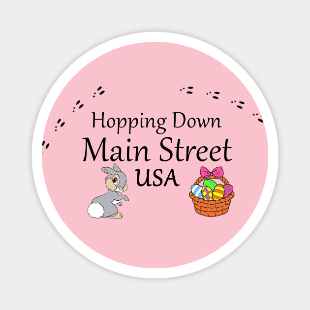 Hopping Down Main Street USA Magnet by Coco Traveler 